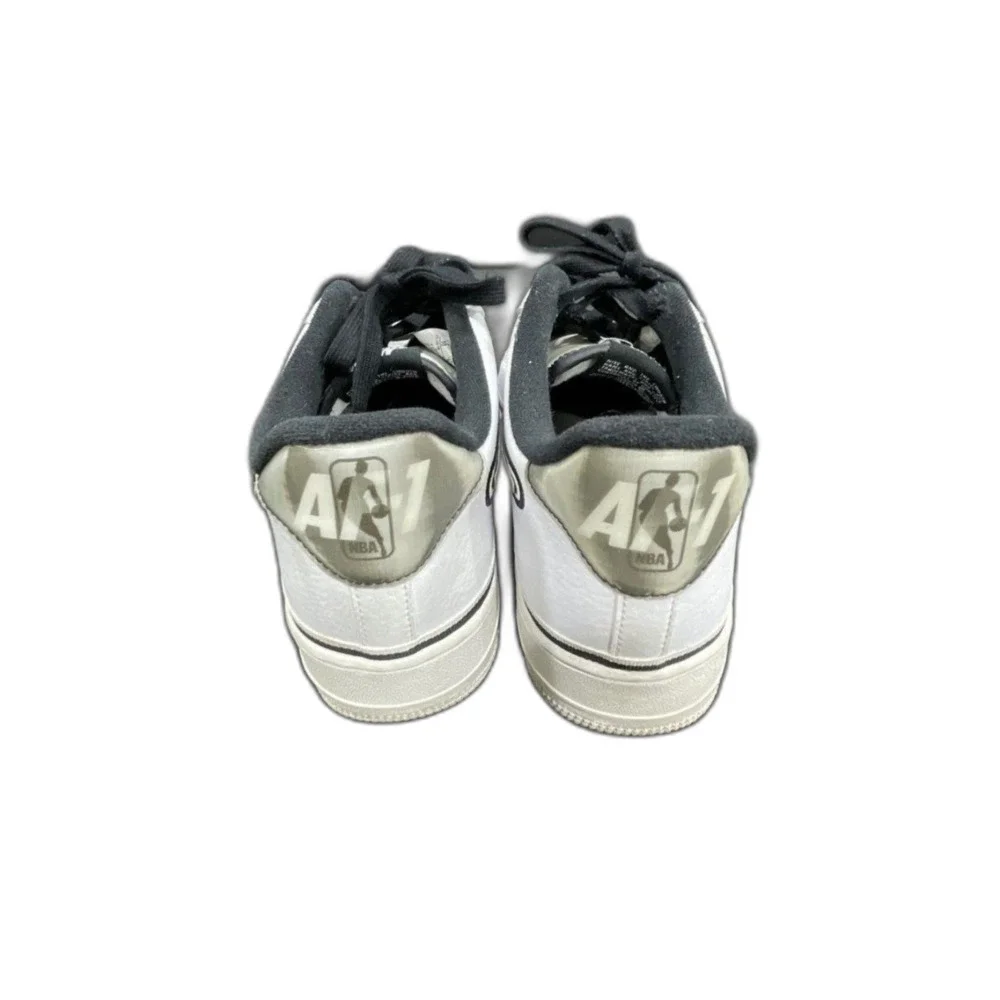 Nike Air Force 1 07 LV8 NBA White Leather Low Top Sneakers Men's Size 10